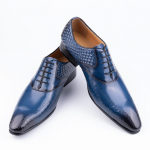 Meeste elegantne jalats k&uuml;lgtr&uuml;kiga Klassikaline Oxford Ehtne nahk Sapatos Sociais Masculino Meeste moejalats Terava ninaga 39 sinine