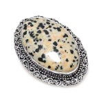 Dalmation Jasper Handmade 925 Sterling Silver Jewelry Ring Size 8 u8f47