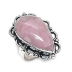 Pink Opal Handmade 925 Sterling Silver Jewelry Ring Size 7.5 j6m59