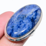 Sodalite Handmade 925 Sterling Silver Gift Jewelry Ring Size 8 b1b88