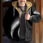 Meeste retroprinteriga jakk Meeste kevadine ja s&uuml;gisene vabaaja trendi lukuga kapuutsiga jakk XXXXXL