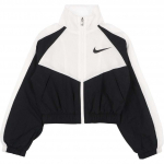 Nike V&auml;rviplokk Logotr&uuml;kiga Seisukrae Pikkade Varrukatega Jakk Laste jakid Must Valge FB1267-010 S