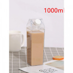 500/1000 ml piimapapp veepudel, l&auml;bipaistev plastikust kaasaskantav l&auml;bipaistev karp mahla tee piimapudelite jaoks joogitass