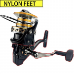 Maksimaalne pidurdusj&otilde;ud 30KG Kalastuspool 12000 10000 9000 Metallist tamiilipool Sobilik soolase ja magevee pikkadeks heideteks P&ouml;&ouml;rlevad rullid Nylon Reel Feet 9000 Series