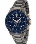 Maserati Sfida Kronograaf Roostevabast terasest Sinine sihver Kvarts R8873640001 100M Meeste k&auml;ekell sinine