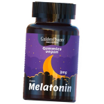 Melatoniin n&auml;rimiskummid, Melatonin 3 Gummies Vegan, Golden Pharm 60 vegtabletti Puuviljane (72519008) 60vtab Fruit