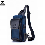 Nahast rinnakott meestele, moodne ja vabaaja, &uuml;he &otilde;la crossbody kott, kulumiskindel 17x11x29cm must