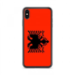 Coque iPhone - iPhone XS Max - Drapeau Albanie - Souple - Mitmev&auml;rviline - Verticale