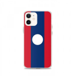 Coque pour iPhone - PIXELFORMA - iPhone 12 - Drapeau du Laos - Silikoonist supp - Design l&eacute;ger