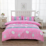 Flanellist tekikotikomplekt - &Uuml;ksik ese &uuml;hiselamu narivoodi jaoks, Sisaldab padjap&uuml;&uuml;ri ja kahekohalist tekikotti 200*230 cm [Single Duvet Cover]