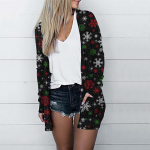 Naiste moe vaba vabaaja tasku j&otilde;uluprint kardigan jope tops XXL