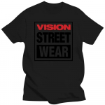 Puuvillane meeste naiste Vision Street Wear T-s&auml;rk Vision Street Wear T-s&auml;rgi toorikud Vintage suvine top Liibuvad T-s&auml;rgid meestele M
