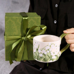 Suure mahutavusega keraamiline hommikus&ouml;&ouml;gi kodu kruus kohvitass kontor retro tass veetass paar k&otilde;rge v&auml;limus 360ml