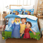T&uuml;druk Heidi ja Perekonna Tekikoti Komplekt, Heidi T&uuml;druk Alpidest Voodipesukomplekt, padjap&uuml;&uuml;r, Magamistoa Kaunistus Lastele T&auml;iskasvanutele 90x200m