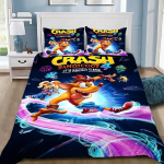Multikas tekikate padjap&uuml;&uuml;r Voodipesu komplekt Crashs Bandicoots T&auml;iskasvanud Poiss T&uuml;druk Magamistoa kaunistus Lapsed &Uuml;hekohaline Kahekohaline Suur suurus 70x130cm 2pcs