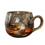 10oz j&otilde;uludeks maalitud kruus talvise maastikuga maalitud kruusid vitraaž p&uuml;hade joomise kohvitass kohvikusse, koju, baari dekoratsiooniks E