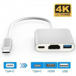 4K HDMI adapter - USB 3.1 - Type-C - Mitme pordiga - &Uuml;hilduv Macbookiga - Resolutsioon 4Kx2K