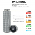 Creative Diamond Thermo Bottle Water Bottle Stainless Steel Smart display 500ml