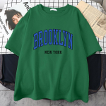 Brooklyn New York Sinine Disain Naiste T-s&auml;rk Street Hip Hop T-s&auml;rk Sport Pehme Puuvillane R&otilde;ivas Pluss Suurus Lahtine T-s&auml;rk R&otilde;ivad 4XL