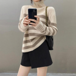 Qinghe 100% puhas ka&scaron;miir naiste kampsun - &Uuml;lipehme luksuslik talvine pullover XL pruun