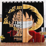 Multikas kardin Luffy Gear 5 Poistele Piraadid 3D Prindi Magamistuba Elutuba Akna Pimendav Vaheseina Stiil Kodu Kaunistus 183x160cm