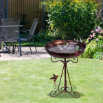 Pedestal Bird Bath Feeder with Stand Versatile Easy to Assemble for Yard Patio Porch Decor
