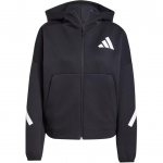 adidas Z.N.E. T&otilde;mblukuga dressipluus Must/Valge Naiste Streetwear JC5392 M