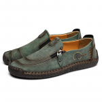Suured k&auml;sitsi valmistatud l&otilde;hestatud nahast kingad Meeste jalan&otilde;ud Mugavad vabaajas&otilde;idukingad Mokassiinid Meeste kingad 48 roheline
