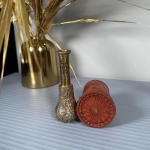 Messingist teleskoop silindrikujuline graveeritud merenduslik piraadi spiooniklaas nahast pruuni karbiga funktsionaalne teleskoop