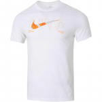Nike SS24 Br&auml;ndi logo mustriga tr&uuml;kitud vabaaja spordi jooksmise fitnessi mugav hingav pusa &uuml;mmarguse kaelusega l&uuml;hikeste varrukatega t-s&auml;rk meeste topid FV8391100 L