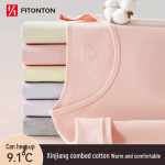 FitonTon Women's Thin Cotton Thermal Underwear Set M