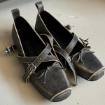 Lambanahast versioon~ Korea kandilise ninaga sea nina Mary Jane kingad naiste prantsuse madala l&otilde;ikega paelaga baleriinad nahast kingad 40