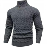 Euroopa meeste kampsun kootud pullover mood &uuml;mar kaelus slim kampsun meeste riided L hall v&auml;rv