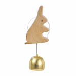 Puidust uksekellakella riputamine Puidust tuulekellad Dekoratiivne valju uksekell, valju h&auml;&auml;lega uksekell kodukaunistused heleroheline v&auml;rv