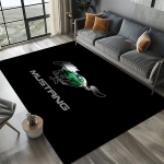 3D F-Ford Mustang v&otilde;idus&otilde;iduauto mootorratta vaip elutuppa, magamistuppa, kodu diivani kaunistamiseks, lasteala vaip libisemiskindel p&otilde;randamatt 60*90cm