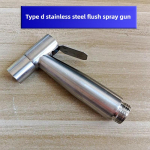 Roostevaba terasest kraani pihusti k&auml;eshoitav tualett-bidee kraan roostevabast terasest k&auml;eshoitavad bidee pihustid harjatud veepihusti valge