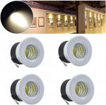 4-osaline 3W LED minisisseehitatud laevalgusti, soe valge, reguleeritava heledusega k&ouml;&ouml;ki, trepikotta, garderoobi, esikusse, DIY valgustus, vitriinivalgusti,