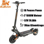 Trottinette &Eacute;lectrique KUKIRIN G2 Master - Moteur 2000W - Batterie 52V 20.8Ah - 70km Autonomie Maximale - Freins &agrave; Disque must