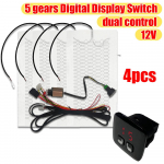 4 TK auto universaalne istmesoojenduspadi 12 V s&uuml;sinikkiust soojenduspadi Talvise soojendusega istmekatte tarvikud 52,5 cm x 28 cm