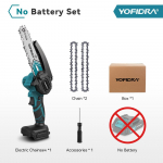 YOFIDRA 6-tolline kettsaag Juhtmeta elektriline saag Puidut&ouml;&ouml;tlemine Aia l&otilde;ikamine L&otilde;ikamine Kettsaag T&ouml;&ouml;riist Makita 21V aku jaoks No Battery NO Plug
