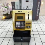 Sularahaautomaat Automaatne juurdep&auml;&auml;s s&auml;&auml;stupurk Parool Intelligentne Real Voice Savings Jar T&auml;iuslikud kingitused j&otilde;uludeks Halloweeni t&auml;nup&uuml;ha kingitus kuld