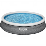 Kit Piscine hors sol autoportante BESTWAY - Fast Set&trade; - 457 x 84 cm - Ronde (Livr&eacute;e avec une pompe et cartouche de filtration)