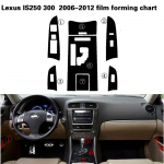 For Lexus IS250 IS300 2006-2012Interior Central Control Panel Door Handle Carbon Fiber Stickers Decals Car styling Left Hand Drive