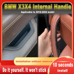 Upgraded Interior Door Pull Handle Cover Trim Door Bowl Stickers Carbon fiber Inside Panel Trim Replacement For BMW X3 Fiber Right rear