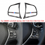 BMW 1/2/3/4 seeria F20 F21 F30 F32 F34 s&uuml;sinikkiust rooliratta nupu raami trimmikatte auto sisekujunduskleebis