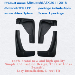 Ees Taga 4tk FOR Mitsubishi ASX 2011-2018 Poritiiba Poritiibade porilappide kaitsed Pritsmetega porilappide autotarvikud must