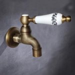 Pikaajaline aiakasutus Bibcocki kraan Kraana Antiik messingist viimistlus Vannitoa seinakinnitus pesumasin Veekraan kraan