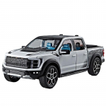 1/20 Ford F150 Raptor Pikap Auto Sulamist Mudel M&auml;nguauto Diecasts Metallist Valatud Heli ja Valgusega Autod M&auml;nguasjad Lastele S&otilde;iduk valge