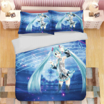 Tekikott Hatsune Miku Voodipesukomplekt Teismeliste Magamistuba 100% Pol&uuml;ester Dekoratsioon &Uuml;lipehme Mugav Laste Tuba Uus Erinevad Suurused 90X200cm