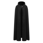 Talvine Maxi kapuutsiga villane mantel Keskaegne vintage ka&scaron;miirist sall lahtine pika kapuutsiga jope Cape pikk villane jope XL must
